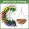Artificial Hanging Flower Basket – Faux Petunias & Silk Morning Glory Plants for Outdoor Porch, Patio, Balcony, Garden, Spring & Summer Décor (Color Blending)